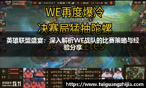 英雄联盟盛宴:深入解析WE战队的比赛策略与经验分享